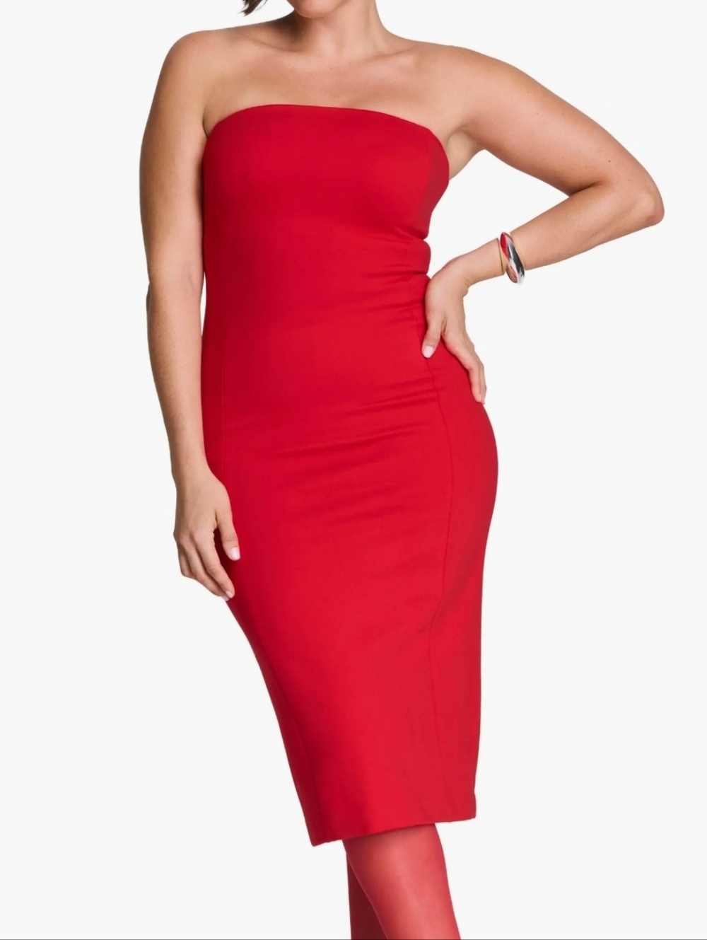 Womens Dresses Size Small | Spandx Strapless Ponte Midi Dress Size Small
